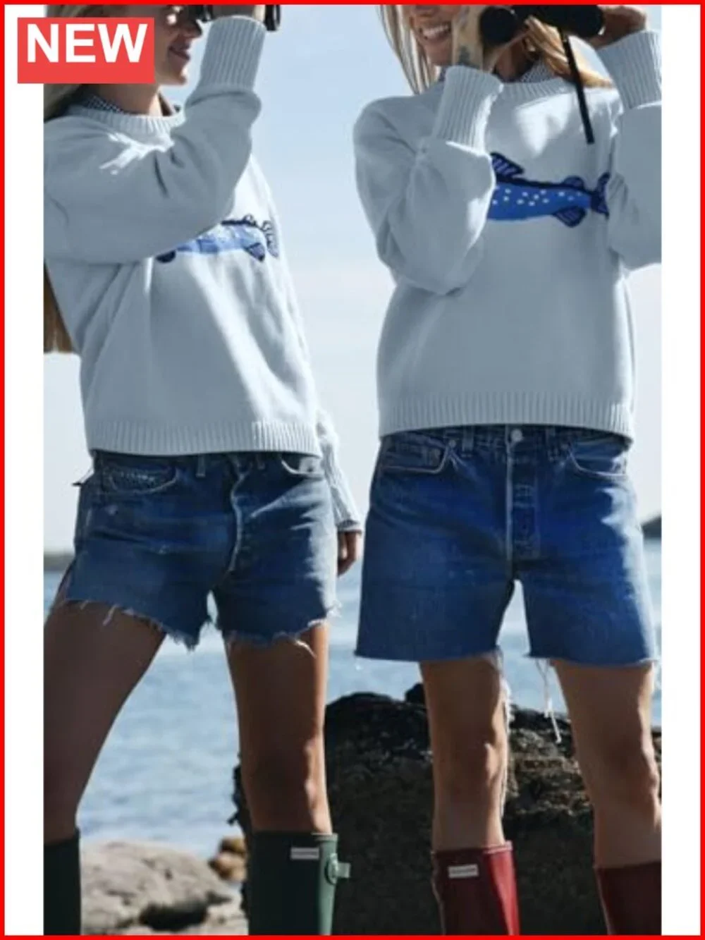 CHARTOU Women's Oversized Rib Knit Crew Neck Pullover Sweater Jumper
